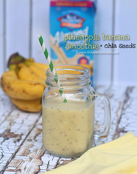 Pineapple Banana Smoothie | www.thepeachkitchen.com