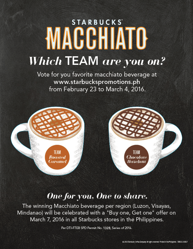 Which Starbucks Macchiato Team are you? Team Roasted Caramel or Team Chocolate Hazelnut?