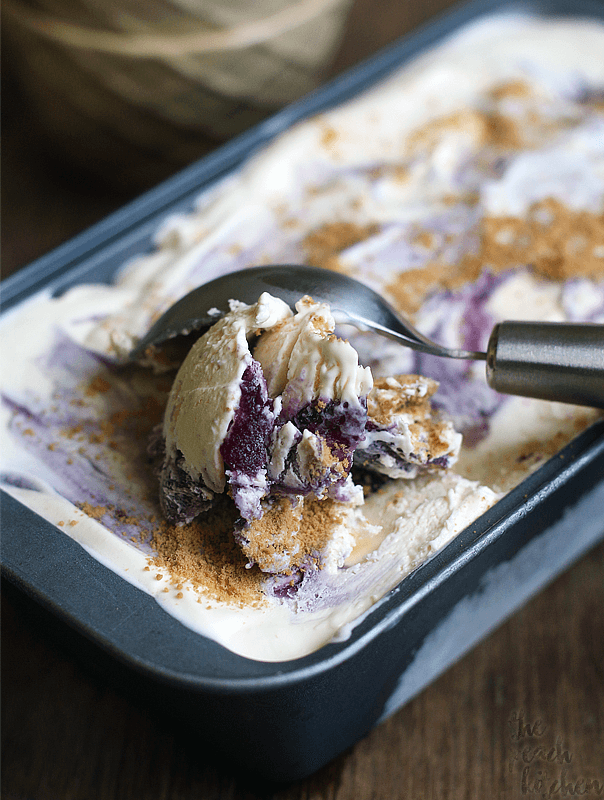 No Churn Blueberry Cheesecake Ice Cream