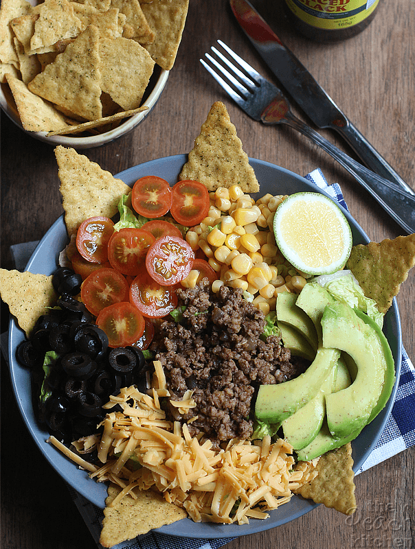 Taco Salad (From Leftover Beef Tacos)