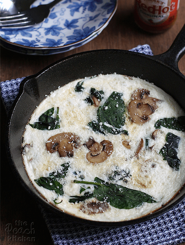 Spinach and Mushroom Egg White Frittata