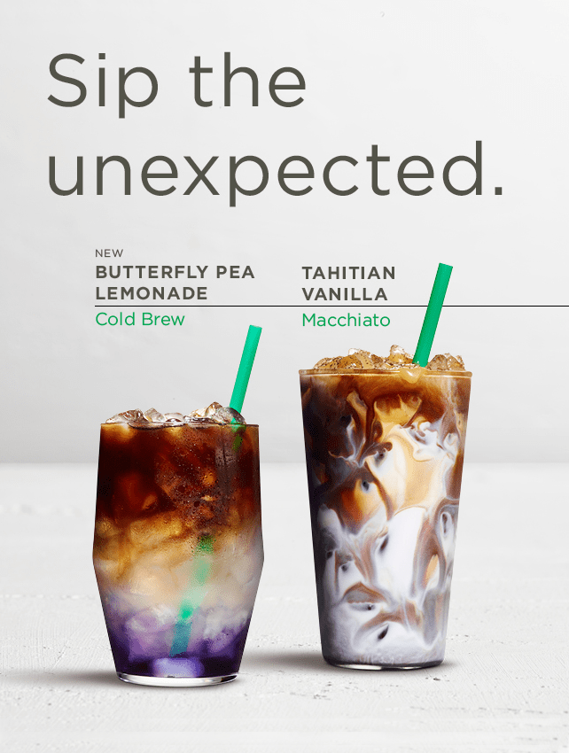 Starbucks Butterfly Pea Lemonade Cold Brew and more