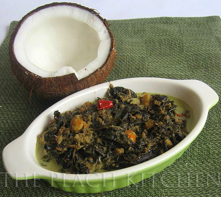 Laing (Taro Leaves cooked in Coconut Milk)