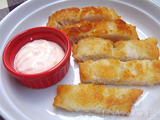 Parmesan-Crusted Cream Dory with Garlic-Mayo Dip  The 