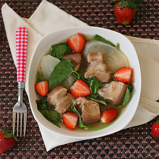 Pork Sinigang with Strawberry | www.thepeachkitchen.com