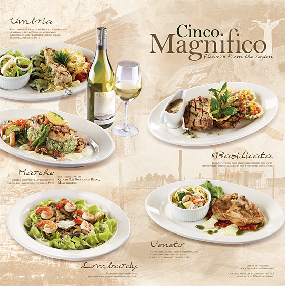 Italianni's Cinco Magnifico, Flavors From The Regions of Italy
