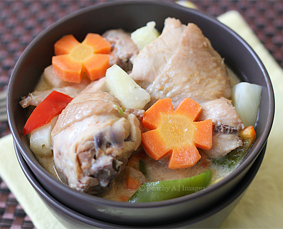 Pininyahang Manok {Coconut Chicken with Pineapple}