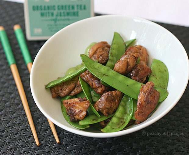 Ginger Chicken and Sweet Pea Salad | www.thepeachkitchen.com