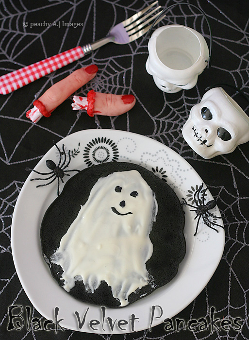 Black Velvet Pancake, a Very Halloween Breakfast...BOO!!