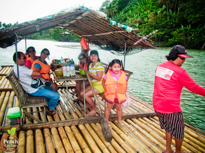 Lunch Aboard the Bamboo Raft at Pandin Lake