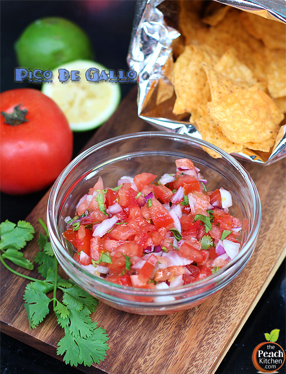 Pico De Gallo and Chacho's Tortilla Chips | www.thepeachkitchen.com