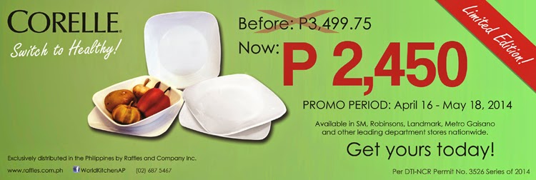 LIMITED EDITION Corelle sets for as low as P2,450!