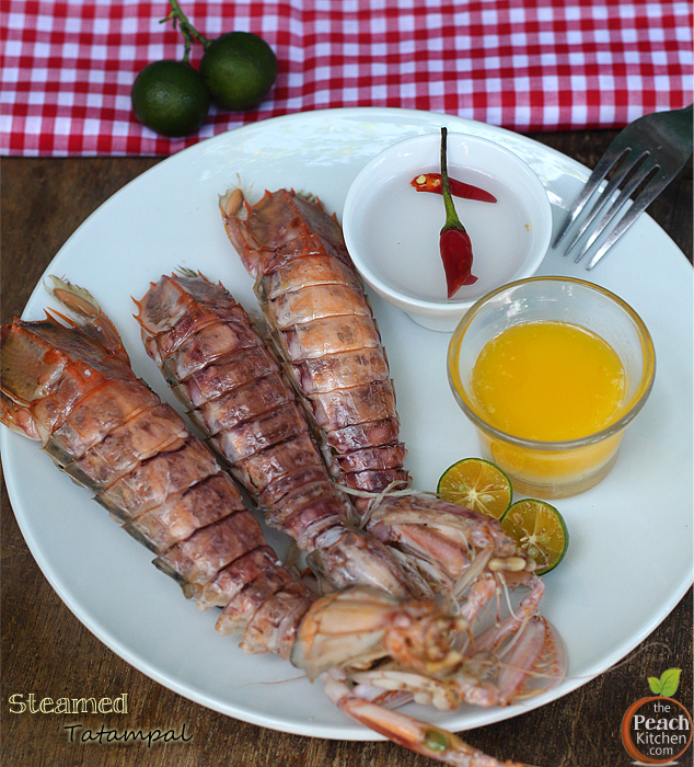 Steamed Tatampal (Mantis Shrimp)