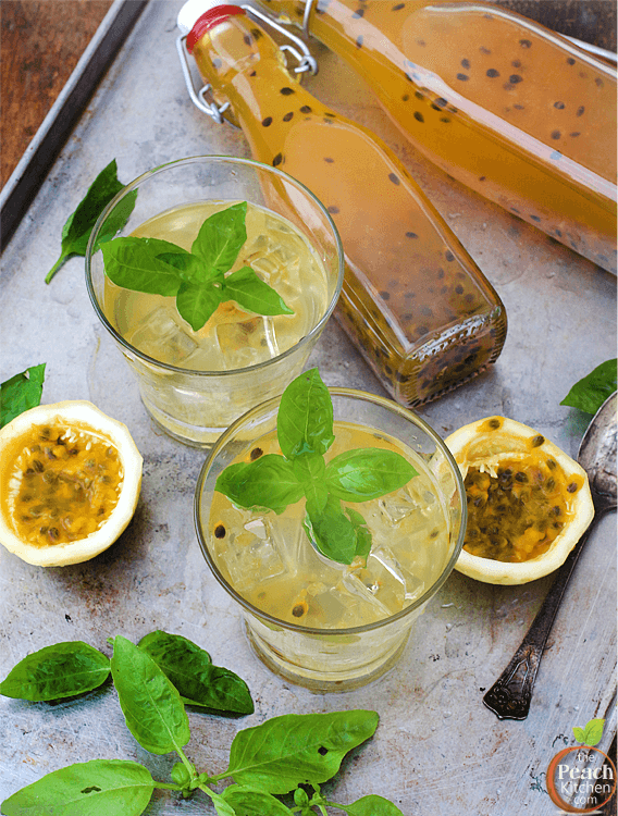 Passion Fruit and Basil Cordial