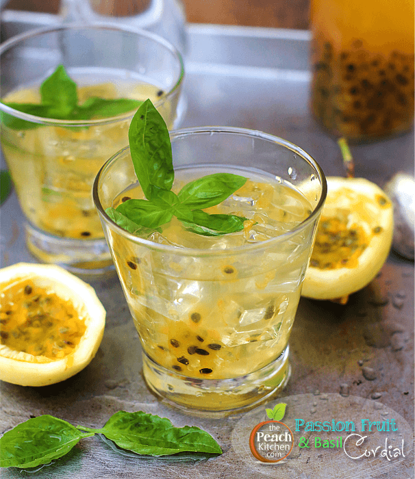 Passion Fruit and Basil Cordial