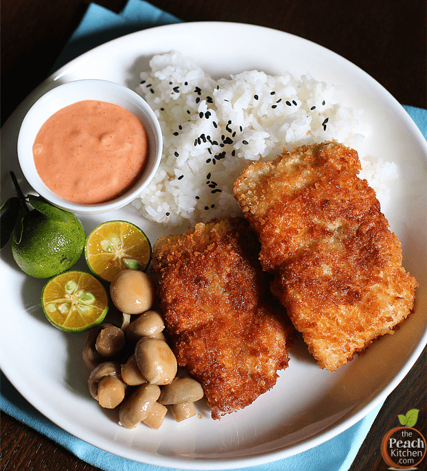 Breaded Fish Fillet with Sriracha Mayo