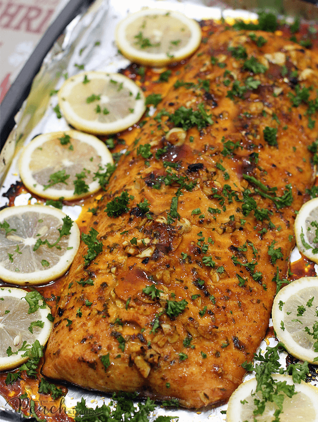 Honey Garlic Baked Salmon and New Year's Eve 2018 - The Peach Kitchen