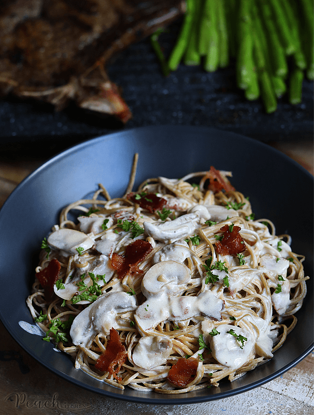Creamy Bacon Mushroom Carbonara (Filipino Style)