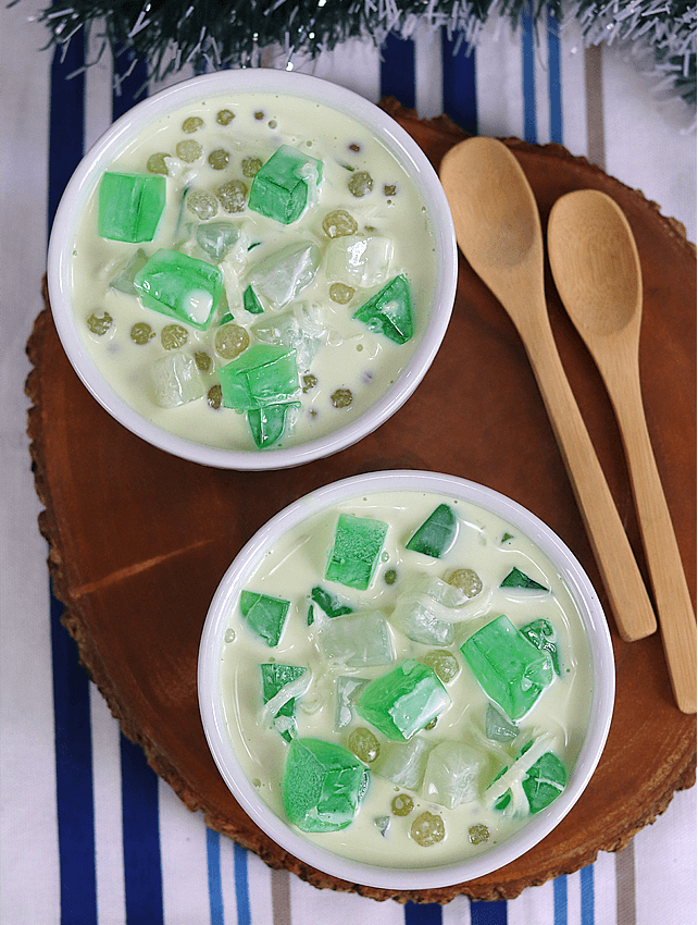 Creamy Buko Pandan Salad - The Peach Kitchen