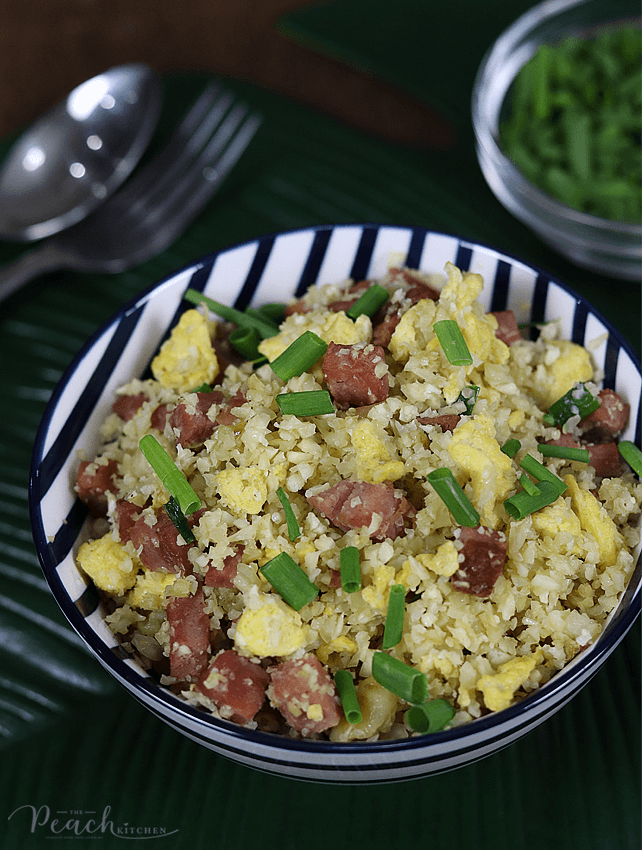 KETO Leftover Ham Fried Rice (Low Carb, Gluten-Free)