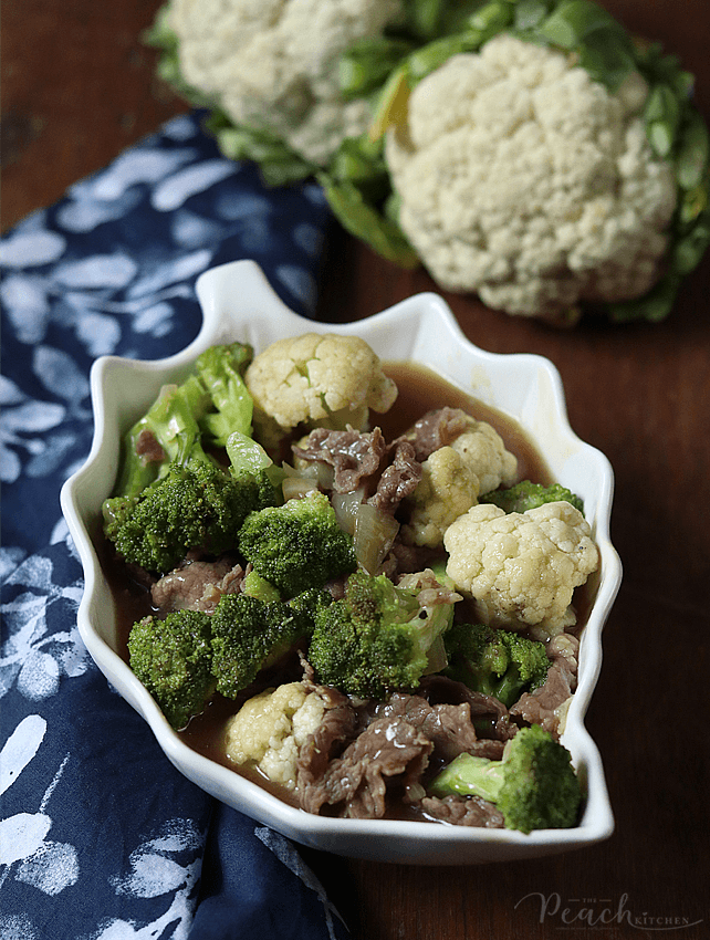 Beef Broccoli with Cauliflower