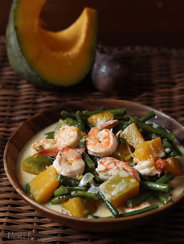 Ginataang Sitaw, Kalabasa, at Hipon