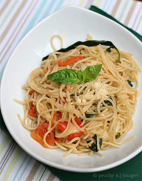 Spaghetti Al Fresco - The Peach Kitchen