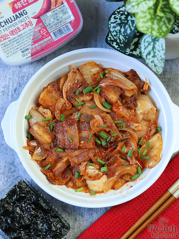 Korean Pork Belly Kimchi Stir Fry