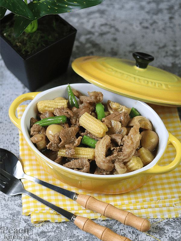 Beef With Mushroom and Beans