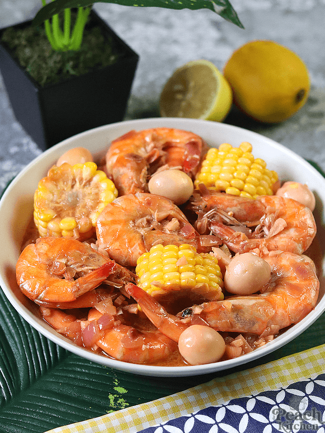 Garlic Butter Shrimp with Corn