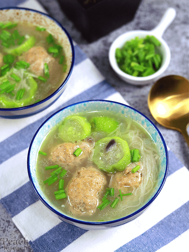 Chicken Bola-Bola Misua and Patola